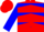Red, Blue Hoops, Red Chevrons on Blue Sleeves, Red Cap
