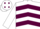 WHITE & MAROON CHEVRONS, white sleeves, white cap, maroon diamonds