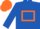 Royal Blue, Orange hollow box, Orange cap