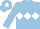 Light Blue, White triple diamond and star on cap