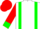 White, Green Braces, Green Bars and Cuffs on Red Sleeves, Red Cap