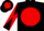 Black, Red disc, diabolo on sleeves
