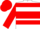 White, red hoop, red hoops on sleeves, red cap