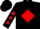Black, Red Diamond Belt, Red Diamonds on sleeves