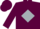 Maroon, Silver 'RJ' in Silver Diamond Frame