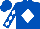 Royal blue, white diamond, white diamonds on sleeves
