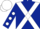 Dark Blue, White cross belts, Dark Blue sleeves, White spots, White cap
