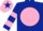 Dark Blue, Pink disc, hooped sleeves, Pink cap, Dark Blue star