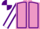 MAUVE, PURPLE seams, WHITE sleeves, PURPLE seams, PURPLE and WHITE quartered cap
