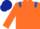 Orange, Royal Blue epaulets, Dark Blue cap