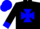 Black, Blue maltese cross, cuffs and cap
