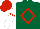 Forest Green, Red Diamond Frame, White Sleeves, Red Diamond Hoop, Red Cap