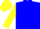 Blue, yellow 'K', yellow sleeves, yellow cap