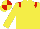 Yellow, Red epaulets, quartered cap
