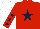 Red, Dark Blue star, Red sleeves, Dark Blue stars, White cap