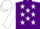 Purple, white stars, white sleeves, white cap