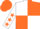 White and Orange (quartered), White sleeves, Orange stars, Orange cap