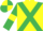 Yellow, Emerald Green cross belts, Emerald Green sleeves, Yellow armlets, quartered cap