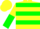 Yellow, Green Hoops, Yellow and Green Halved Sleeves, Yellow Cap