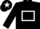 BLACK, WHITE hollow box and star on cap