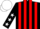 Black and Red stripes, Black sleeves, White stars, White cap