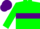 Green, purple hoop, green sleeves, purple cap