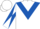 White, Royal Blue chevron, diabolo on sleeves