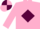 PINK, maroon diamond, quartered cap