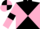 Black and Pink diabolo, Pink sleeves, Black armlets, Black and Pink quartered cap
