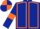 Dark Blue, Orange seams and armlets, quartered cap