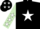 Black, White Star, Light Green Sleeves, White Stars, Green Cap, White Stars