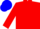 Red, white and blue thirds, red maple leaf, red sleeves, red, white and blue cap
