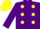 Purple, Yellow spots, Yellow cap