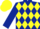 Dark Blue and Yellow diamonds, Yellow cap
