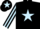 Black, Light Blue star, striped sleeves and star on cap