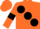 Orange, large Black spots and armlets