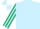 Light Blue, Dark Green and Light Blue striped sleeves, Light Blue and White quartered cap