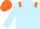 Light blue, orange epaulets and cap