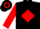 Black, Red Diamond Hoop, Red Sleeves