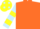 Orange, Light Blue and Yellow hooped sleeves, Yellow cap, Light Blue spots