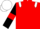 Red, white epaulets, black sleeves, red armlets, white cap