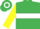 Emerald Green, White hoop, Yellow sleeves, Emerald Green and White hooped cap