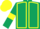 Dark Green, Yellow seams, armlets and cap