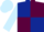 Dark blue and maroon (quartered), light blue sleeves and cap
