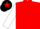 RED, white sleeves, black cap, red star