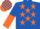 ROYAL BLUE, orange stars, halved sleeves, check cap