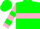 Kelly Green, Pink Hoop, Pink Sleeves, Green Hoop, Pink and Green Cap