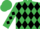 Emerald Green and Black diamonds