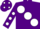 Purple, large White spots, Purple sleeves, White spots and spots on cap