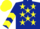 Dark Blue, Yellow stars, chevrons on sleeves, Yellow cap